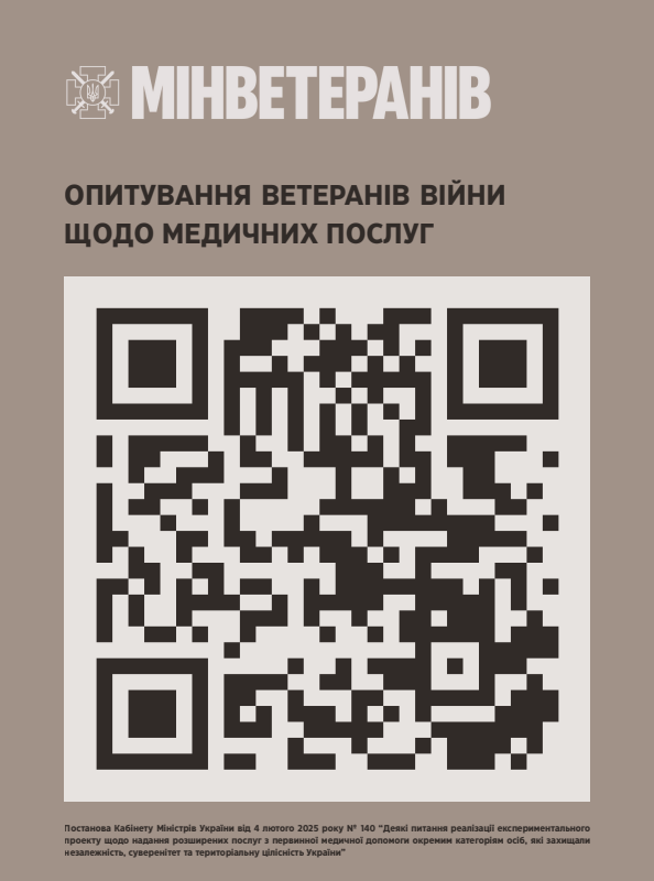 QR код для опитування ветеранів